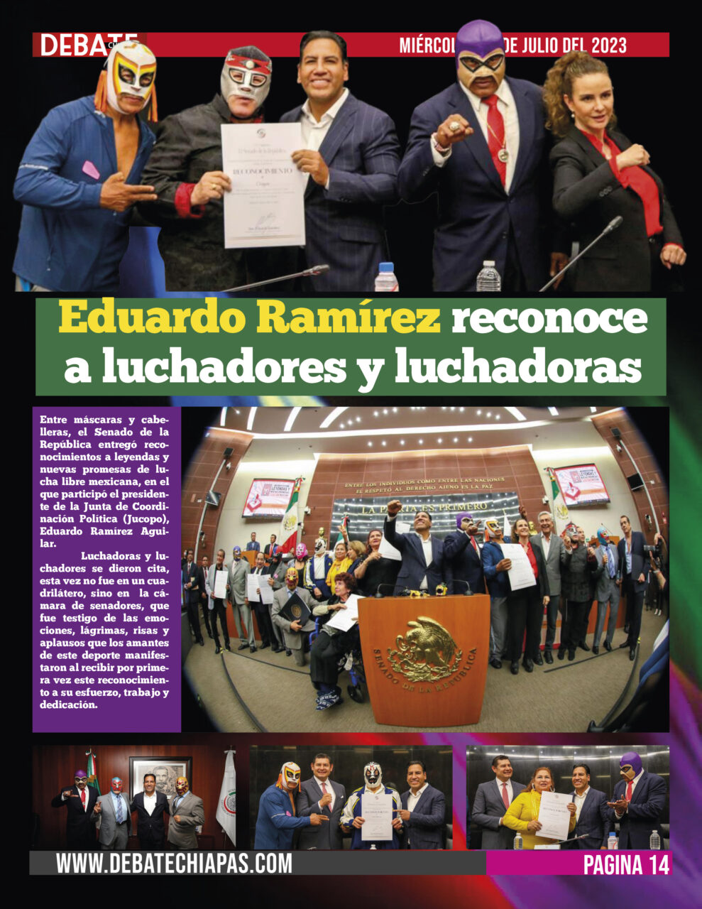 Eduardo Ram Rez Reconoce A Luchadores Y Luchadoras Moy Montes